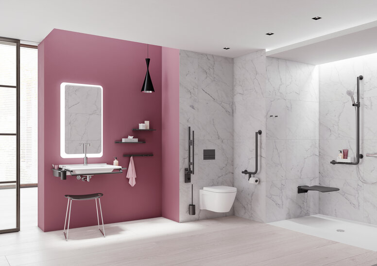 HEWI badkamersysteem 900 Barrièrevrije hotelkamer