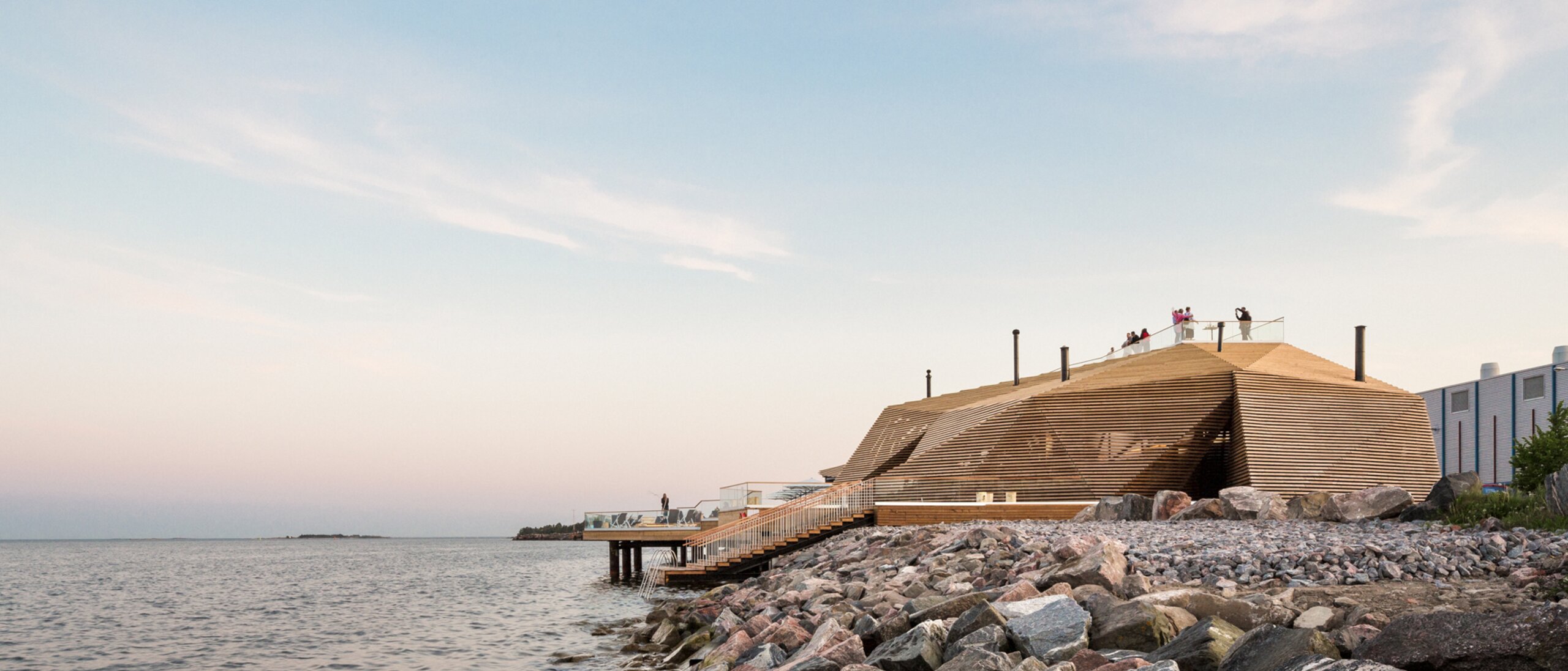Sauna Löyly à Helsinki de l'extérieur